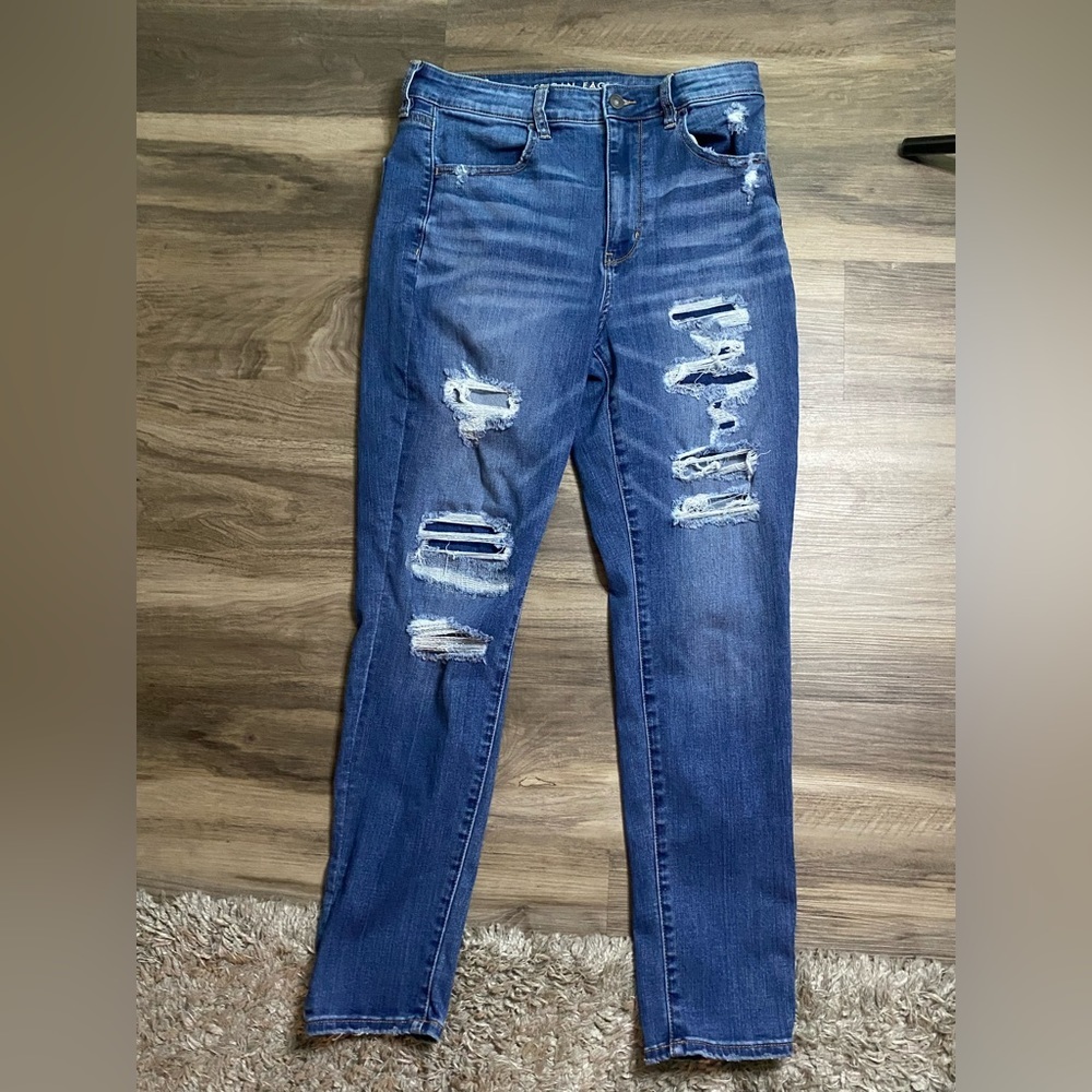 Super hi rise crop jeggings American eagle size 12​